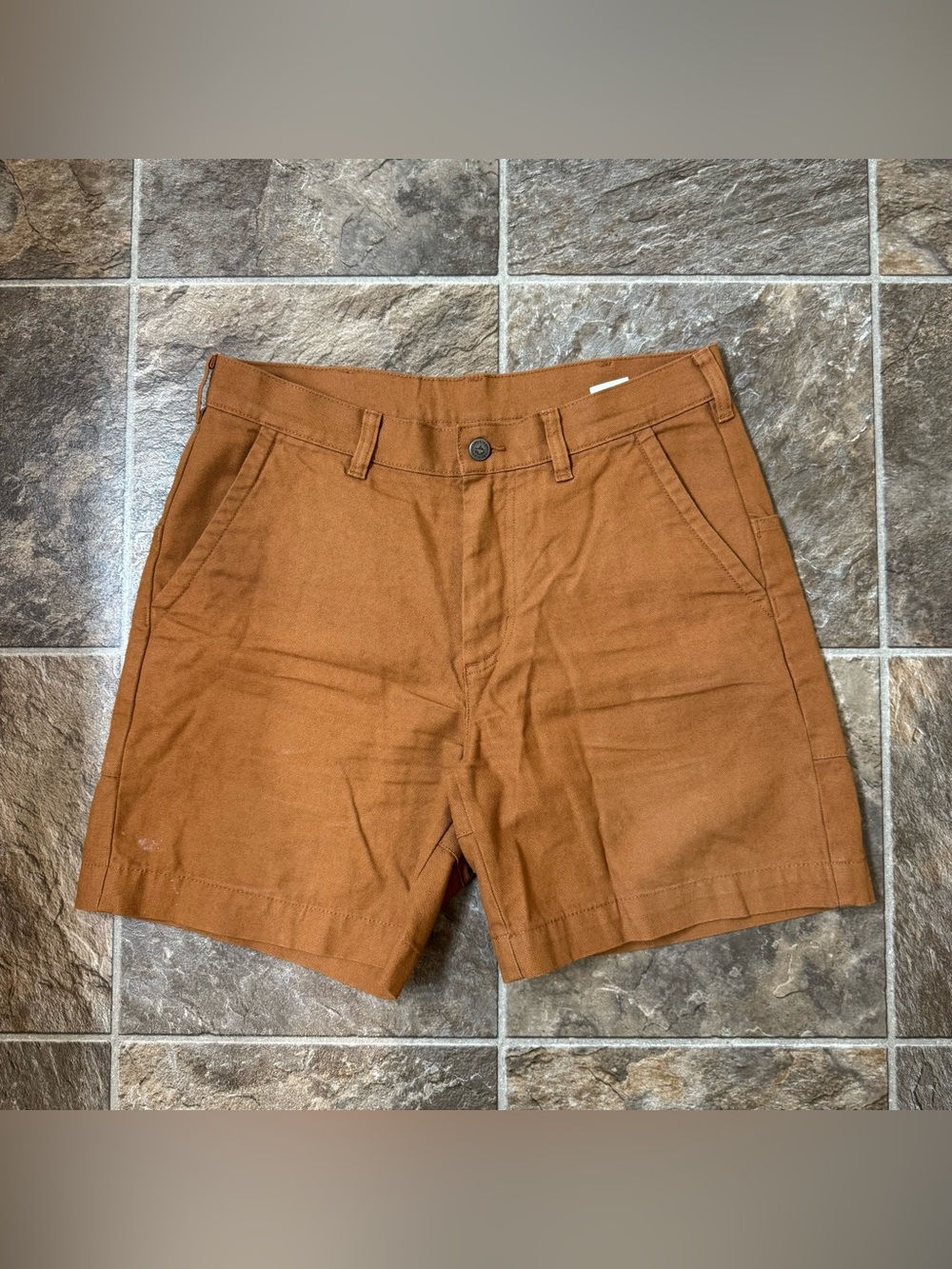 Patagonia Stand Up Shorts Mens 32 Brown Organic Cotton Canvas 7 Inseam